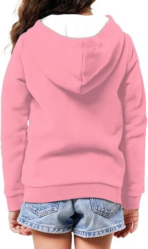 Girls' Fashion Hoodies & Sweatshirts Lightweight Girls Zip Up Sweatshirt Size 6-16 Fall Winter Jacket in Saudi Arabia