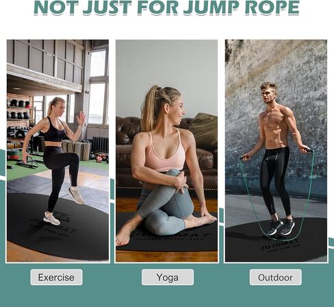 حصيرة حبل القفز الكبيرة مقاس 63 بوصة × 31 بوصة، حصيرة تمرين غير قابلة للانزلاق لحبل القفز في الهواء الطلق في الأماكن المغلقة، وسادة حبل القفز الممتصة للصدمات للحبل المتقاطع، حصيرة اندماج حبل القفز البيضاوية للخرسانة في صالة الألعاب الرياضية المنزلية in Kuwait