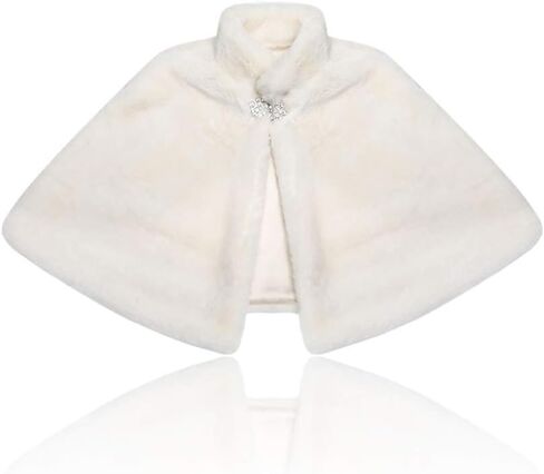 Women's Faux Fur Shawl and Wrap Bridal Wedding Stole Shrug Winter Fur Scarf Wrap for Brides and Bridesmaids in Saudi Arabia