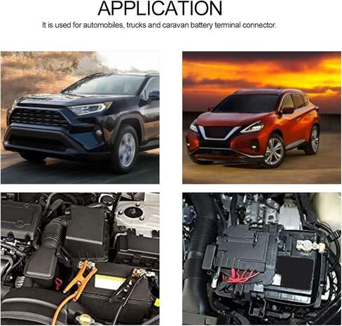 KIMISS 20 Pcs Car Battery Terminal Connectors, Car Battery Cable Terminal Clamps Connectors Copper Battery Terminals Negative Positive Battery Terminal in Saudi Arabia