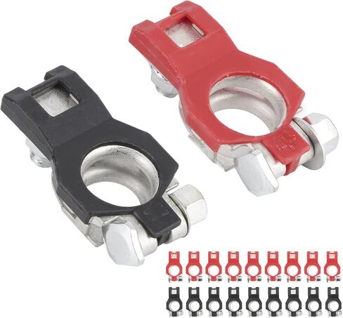 KIMISS 20 Pcs Car Battery Terminal Connectors, Car Battery Cable Terminal Clamps Connectors Copper Battery Terminals Negative Positive Battery Terminal in Saudi Arabia