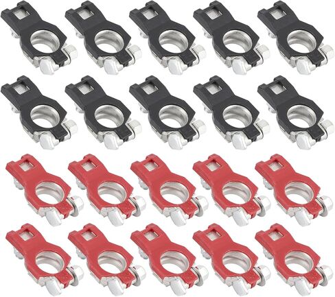 KIMISS 20 Pcs Car Battery Terminal Connectors, Car Battery Cable Terminal Clamps Connectors Copper Battery Terminals Negative Positive Battery Terminal in Saudi Arabia