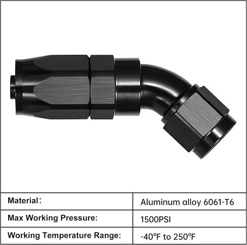 EVIL ENERGY 6AN 90 Degree One Piece Full Flow Hose End Fitting Swivel For CPE Braided Hose in Saudi Arabia