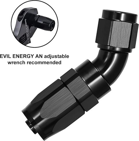 EVIL ENERGY 6AN 90 Degree One Piece Full Flow Hose End Fitting Swivel For CPE Braided Hose in Saudi Arabia