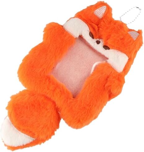 Cute Plush Photocard Holder with Keychain, Cartoon Animal Photo Sleeve Photo Protective Case Photo Card Holder for Women Girls, Red, ATMD22Y38-B/ZSHBE in Saudi Arabia