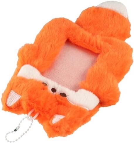 Cute Plush Photocard Holder with Keychain, Cartoon Animal Photo Sleeve Photo Protective Case Photo Card Holder for Women Girls, Red, ATMD22Y38-B/ZSHBE in Saudi Arabia