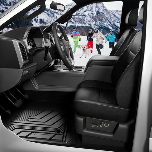 AUTOSAVER88 Floor Mats for 2024 Toyota Tacoma Double Cab, All Weather TPE Floor Liners Custom Fit for 2024 Tacoma Automatic Transmission Exclude Hybrid, Front & Rear 2 Row Car Mats Accessories, Black in Saudi Arabia