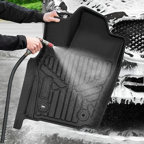 AUTOSAVER88 Floor Mats for 2024 Toyota Tacoma Double Cab, All Weather TPE Floor Liners Custom Fit for 2024 Tacoma Automatic Transmission Exclude Hybrid, Front & Rear 2 Row Car Mats Accessories, Black in Saudi Arabia