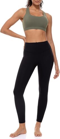 Lavento Women's Active Sculpt U-Neck Sports Bra - Asymmetrical Crisscross Back Padded Workout Yoga Bra in Kuwait