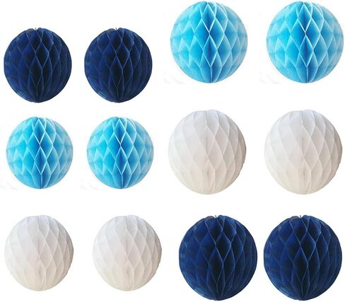 12 قطعة 6 بوصة 8 بوصة مناديل ورقية على شكل قرص العسل، كرات تزيين خلفية للحفلات، كرات زهرة ورقية، مجموعة من كرات العسل الورقية لغرفة الزفاف، عيد ميلاد الطفل (أصفر برتقالي أخضر) in Kuwait