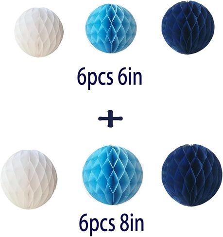 12 قطعة 6 بوصة 8 بوصة مناديل ورقية على شكل قرص العسل، كرات تزيين خلفية للحفلات، كرات زهرة ورقية، مجموعة من كرات العسل الورقية لغرفة الزفاف، عيد ميلاد الطفل (أصفر برتقالي أخضر) in Kuwait