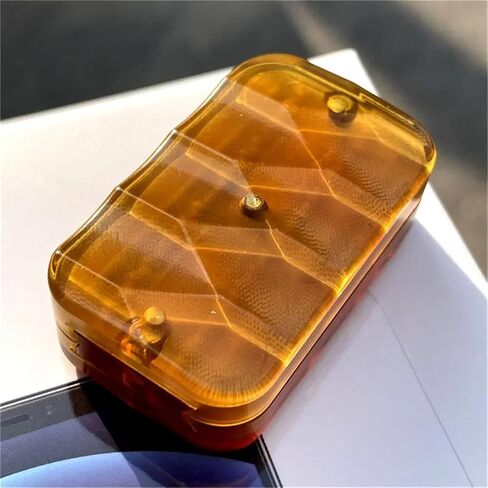 العنبر الشفاف PEI Fidget Haptic Slider EDC Fidget Toys ADHD أداة مضادة للقلق مكتب مكتب ألعاب تخفيف التوتر للبالغين (PEI طبقة مزدوجة) in Kuwait