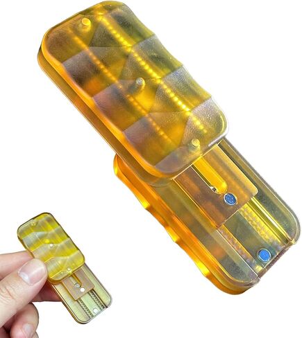 العنبر الشفاف PEI Fidget Haptic Slider EDC Fidget Toys ADHD أداة مضادة للقلق مكتب مكتب ألعاب تخفيف التوتر للبالغين (PEI طبقة مزدوجة) in Kuwait