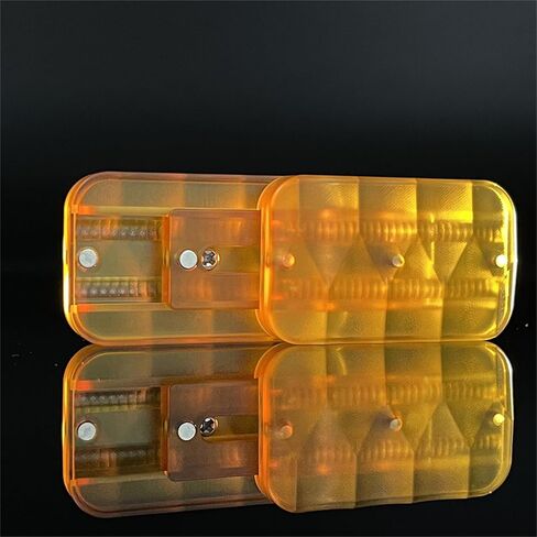 العنبر الشفاف PEI Fidget Haptic Slider EDC Fidget Toys ADHD أداة مضادة للقلق مكتب مكتب ألعاب تخفيف التوتر للبالغين (PEI طبقة مزدوجة) in Kuwait