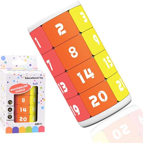 Kid's Rotate and Slide Puzzle-Design Patent,Number Slide Puzzles for Kids Ages 3-8, Activities Brain Teaser Create More Patterns for Birthday/Halloween/Christmas in Saudi Arabia