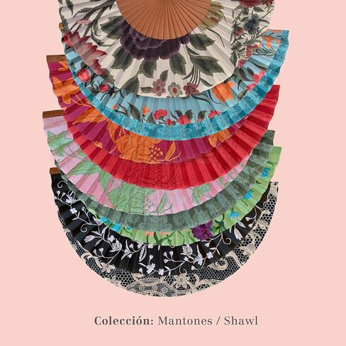 Rocío Hand Fan | Handcrafted Spanish Hand Fan | Cotton Fabric and Wood | Includes Protective Jute Cotton Bag | Authentic Gift | 23cm - 9". in Kuwait