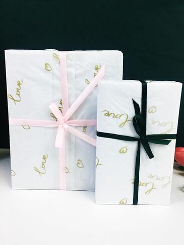 Bzumoot 50 Sheets 20 * 28 Inches Tissue Paper for Gift Bags Heart Archery Pattern Gift Wrapping Paper for Valentine's Day DIY Crafts Wedding Anniversary Birthday Gifts DIY Crafts in Kuwait