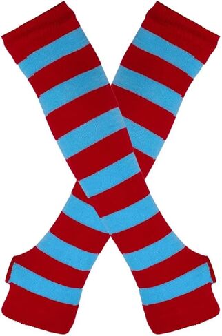Knit Arm Warmer Thumb Hole Stretchy Gloves Women Long Fingerless Gloves Halloween Cosplay Accossaries in Saudi Arabia