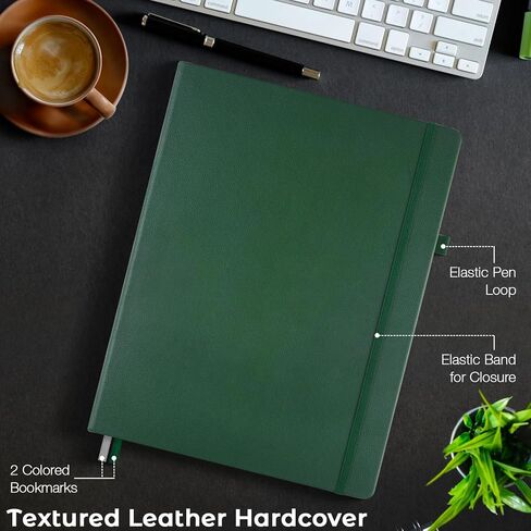 Blank Notebook, Hardcover Sketch Book, 8.5" x 11" Large Blank Journal, No Bleed Thick Paper Sketchbook for Drawing, Unlined Notebook Journal for Women Men, A4 Leather Sketchbook, Lay Flat, Light Green in Kuwait
