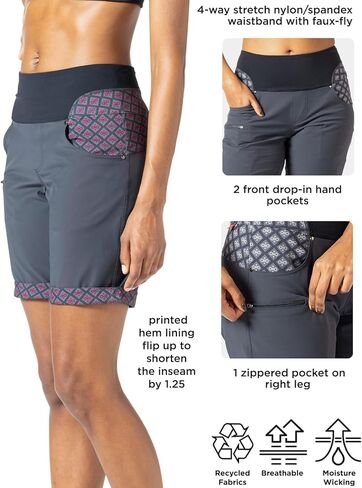 شورت Terry Vista Bike، طقم نسائي مكون من قطعتين: شورت درزة داخلية 10 بوصة لركوب الدراجات الجبلية وسروال داخلي مبطن قابل للإزالة in Kuwait