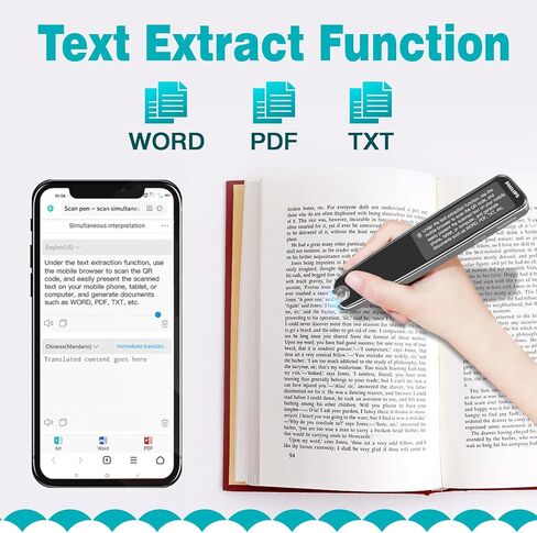 قلم مترجم، قلم قراءة لعسر القراءة، قلم قارئ المسح الضوئي، جهاز قارئ النصوص للتحدث، ماسح ضوئي رقمي للتعرف الضوئي على الحروف، قاموس مترجم لغة لاسلكي، قلم محمول لطلاب الأعمال والمسافرين البالغين in Kuwait