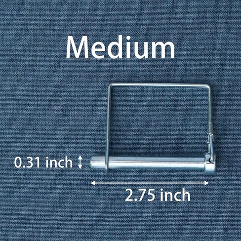 4 Pcs Trailer Coupler Pin, Tivnhuils Square Safety Coupler Pin, Zinc Plated Carbon Steel Trailer Pin Hitch Pin, 1/4" x 2.36", Small in Saudi Arabia