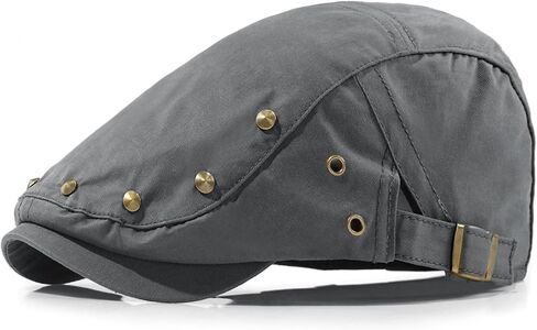 Rivet Newsboy Caps Cotton for Men Flat Ivy Gatsby Cap Irish Cabbie Ivy Driving Hunting Hat in Saudi Arabia