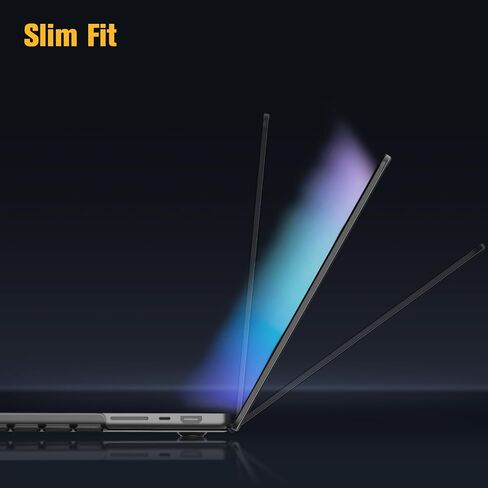 Fintie Case for MacBook Pro 14 Inch A3401 A3185 A3112 A2992 A2918 A2779 A2442 (2024 2023 2022 2021 Release), Premium Slim Matte Case for MacBook Pro 14" M4/M3/M2/M1 Pro/Max Chip, Frost Midnight in Saudi Arabia