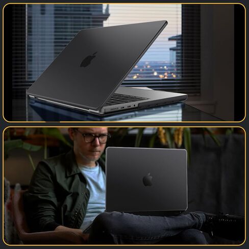 Fintie Case for MacBook Pro 14 Inch A3401 A3185 A3112 A2992 A2918 A2779 A2442 (2024 2023 2022 2021 Release), Premium Slim Matte Case for MacBook Pro 14" M4/M3/M2/M1 Pro/Max Chip, Frost Midnight in Saudi Arabia