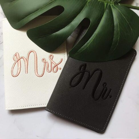 Passport Wallets Travel Holder Set,his and her passport holder and luggage tags,Slim Waterproof Passport Case,newlywed travel gifts for Couples,Bridal Shower Gift in Saudi Arabia