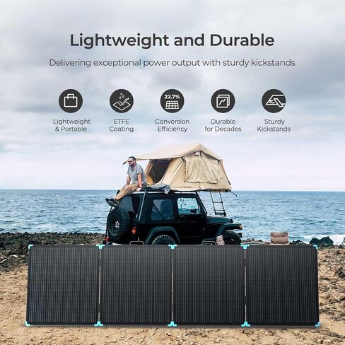 Renogy 400W Lightweight Portable Solar Suitcase, Foldable Solar Panel for Outdoor Activities, Durable & IP67 Waterproof for RV, Camping, Off-Grid, Fast Installation with Sturdy Kickstands in Kuwait