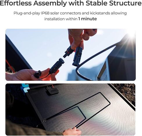 Renogy 400W Lightweight Portable Solar Suitcase, Foldable Solar Panel for Outdoor Activities, Durable & IP67 Waterproof for RV, Camping, Off-Grid, Fast Installation with Sturdy Kickstands in Kuwait