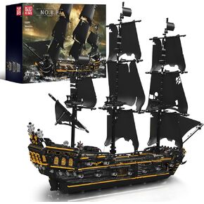 Mould King Pirates Ship Model Building Blocks Kits, MOC Black Pearl Sailboat Model Construction Set to Build, Gift for Kids Age 8+/Adult Collections Enthusiasts(2868 Pieces)