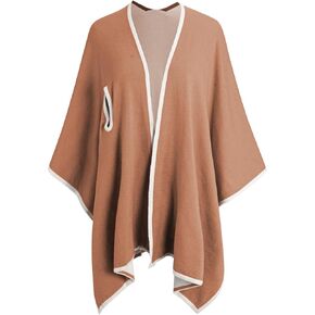 MissShorthair Shawl Wraps for Women Soft Long Open Front Poncho Sweater Cardigan Warm Blanket Scarf Fall Winter