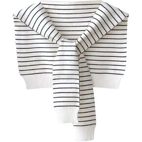 Verdusa Women's Casual Shawl Wraps Striped Knitted Knotted Shawls Scarf Cape