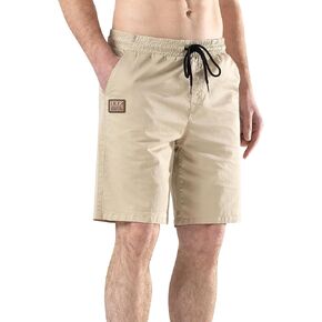 Men's Cotton Casual Bermuda Shorts Drawstring Summer Beach Stretch Twill Chino Golf 9" Shorts