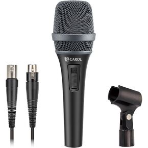 CAROL Dynamic Microphone Vocal with Super-Cardiod Unidirectional, Top Choice for Live Stage Performance Noise Cancelling AHNC Technology, P-1 Grey