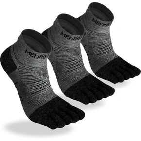 Merino Protect Merino Five Toe Socks For Men and Women Lightweight Coolmax Low Cut Five Finger Ankle Socks For Hiking