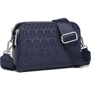 MKP COLLECTION Crossbody Bags for Women Small Shoulder Purses with Adjustable Wide Strap, Triple Zip Design