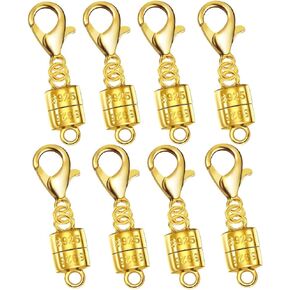 925 Sterling Silver Magnetic Necklace Clasps，Magnetic Necklace Clasps and Extenders，for Bracelet Necklace and Accessories (2pcs Silver)