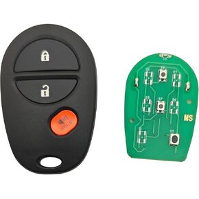 Replacement Keyless Entry Remote Key Fob fit for Toyota Tacoma Tundra Sienna Sequoia Highlander Avalon Solara Key Fob (GQ43VT20T) (4 Button)