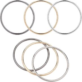 PH PandaHall 6pcs Ring Purse Handles Replacement 4.4 Inch Handbag Handle Purse Handles Replacement Purse Making Supplies for Crocheted Bags Bag Making, Purse Making, Handle Replacement 3 Colors