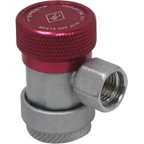 MASTERCOOL High Side Manual R134a 14 mm-F x 16 mm Coupler, 82834, Red