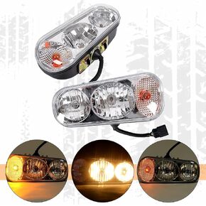 HECASA Universal Halogen Snow Plow Headlight Lamps Kit Compatible with Boss Western Meyer Blizzard Curtis, Enhanced Visibility, Long Lasting Light, Super Brightness Output - 1 Year Extra Warranty