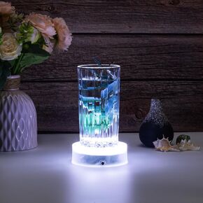 Simplelight 4 Inch LED Vase Base Light for Centerpieces-with 15 Super Bright White LED Light (4inch LED Vase Base Light, White)