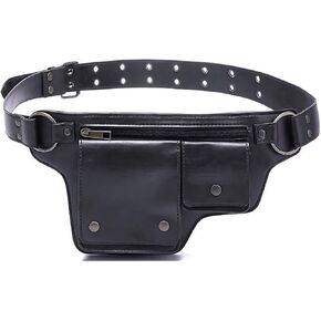 Steampunk Waist Bag Belt Purse Fanny Pack Fashion Daypack Gothic Festival Costume Hip Pouch for Women Medieval Renaissance Accessory
