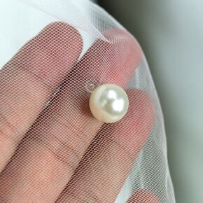 50-Pack Bridal Veil Pearls, Non-Metallic & Non-Magnetic Pearl 12mm/0.47" for Veil Weight, Artificial Pearls Decoration for Bridal Shower, Wedding Veils, Curtains, and Fabrics.