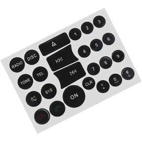Dash Button Repair Kit Style Radio Button Repair Sticker for Mercedes-Benz C, E, GLK, W Class Car 2007-2014 Auto Interior Decoration
