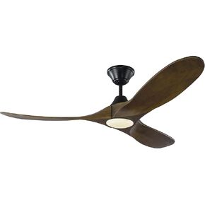 Monte Carlo 3MAVR60BSD Maverick Modern Energy Star 60" Ceiling Fan with LED Light and Hand Remote Control, 3 Balsa Wood Blades, Brushed Steel in Saudi Arabia