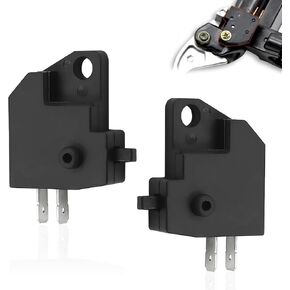 2 PCS Car Brake Light Switch, Square Upper Pump Disc Brake Switch, Handlebar Brake Light Switch Replacement Parts, Applicable to Motorcycles Electric Vehicles Off-Road Vehicles (Black)